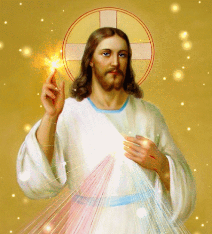 Imagen de Jesús iluminado con movimiento